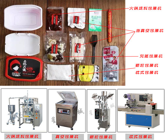 各樣式包裝機助力方便火鍋
